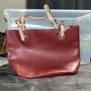 Red leather Michael kors bag
